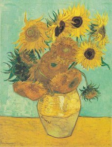 Twelve Sunflowers in a Vase